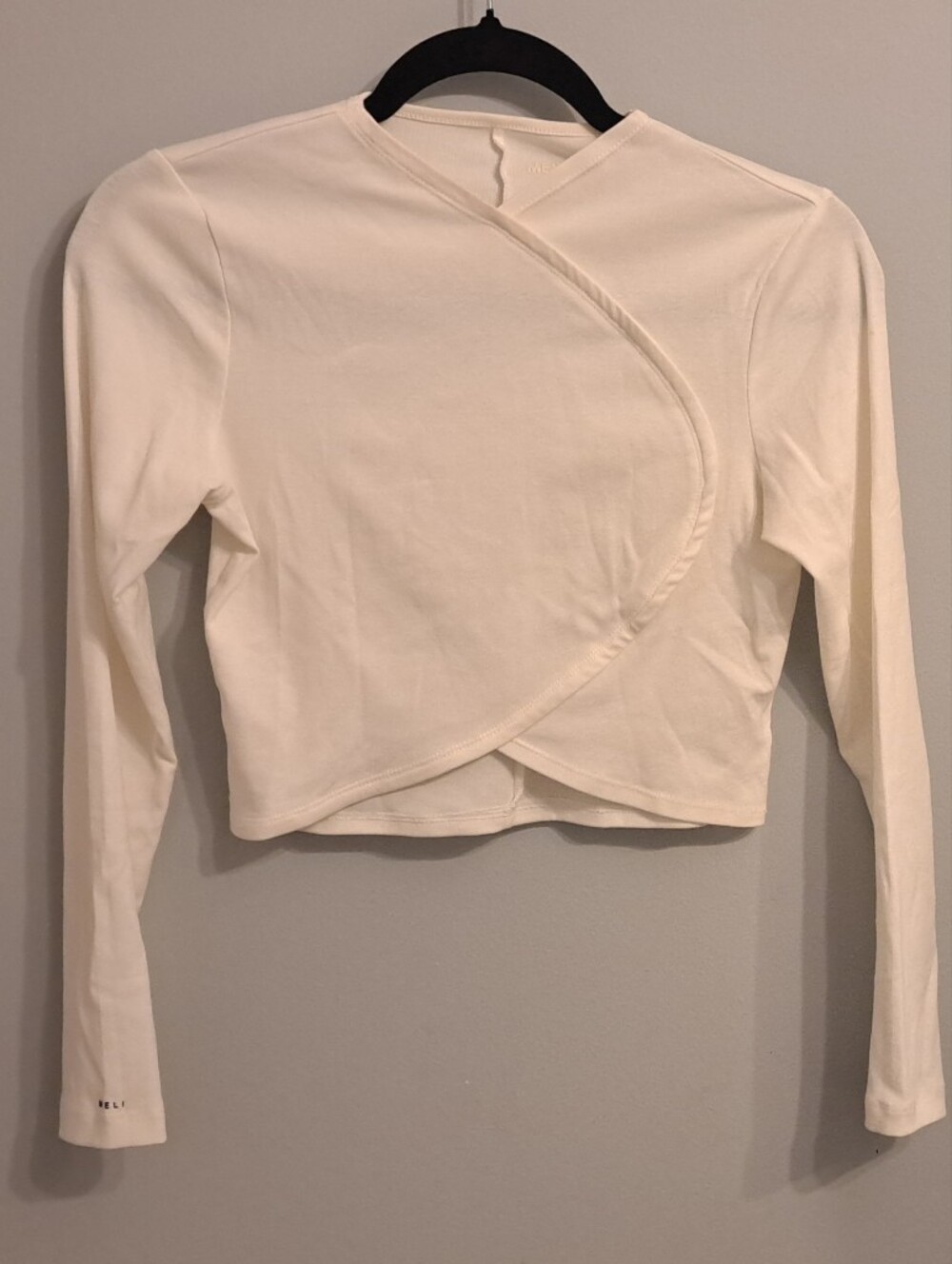 Meli Faux Wrap Crop Tip Size Xs White